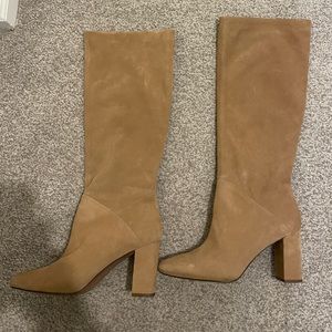 Banana Republic Tan Tall Suede Boots, size 11